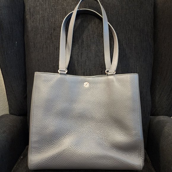 Dagne Dover Bags Dagne Dover Grey Leather Allyn Tote Poshmark